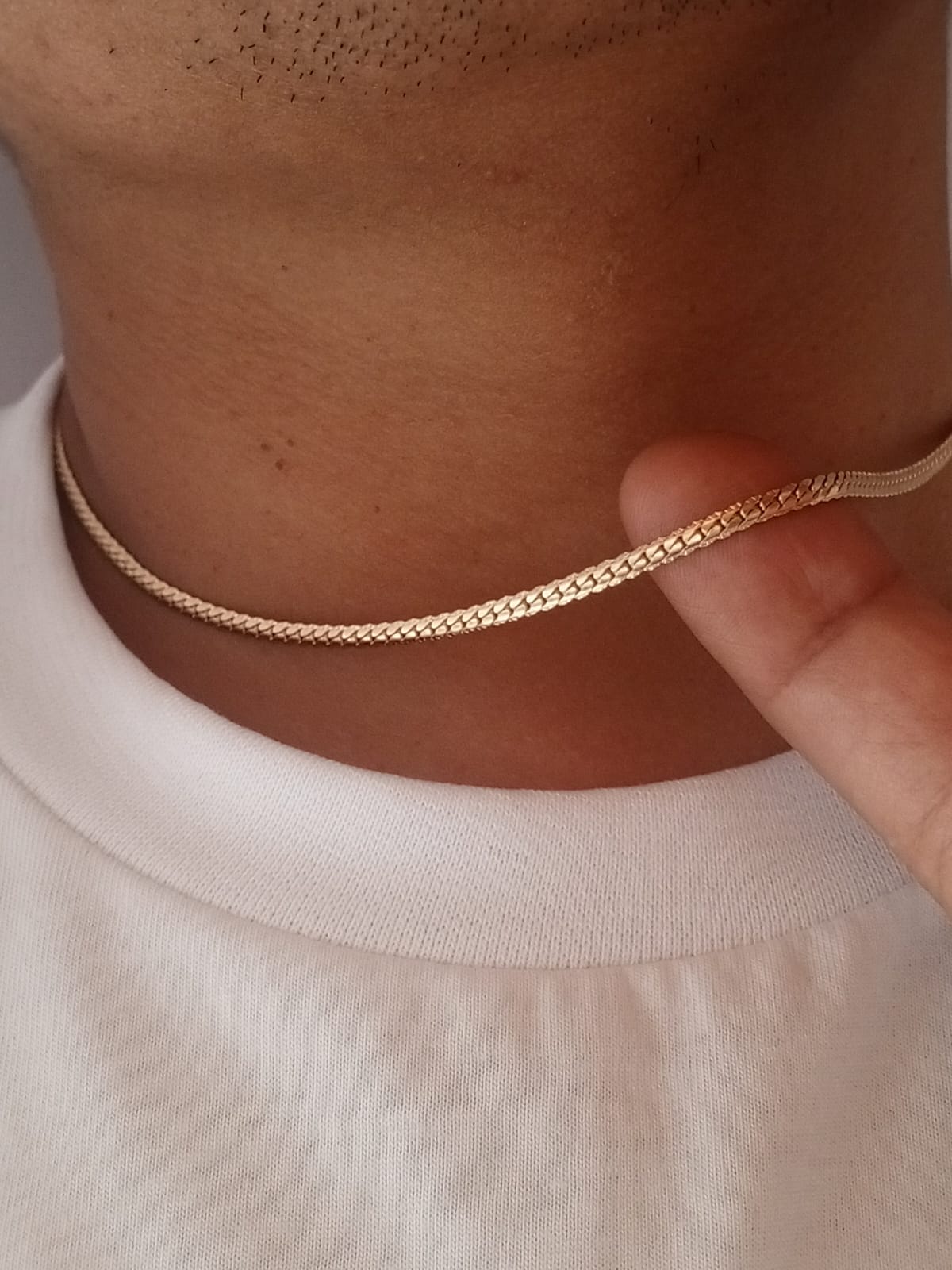 Cadena Tejido Grabado 3mm 45cm