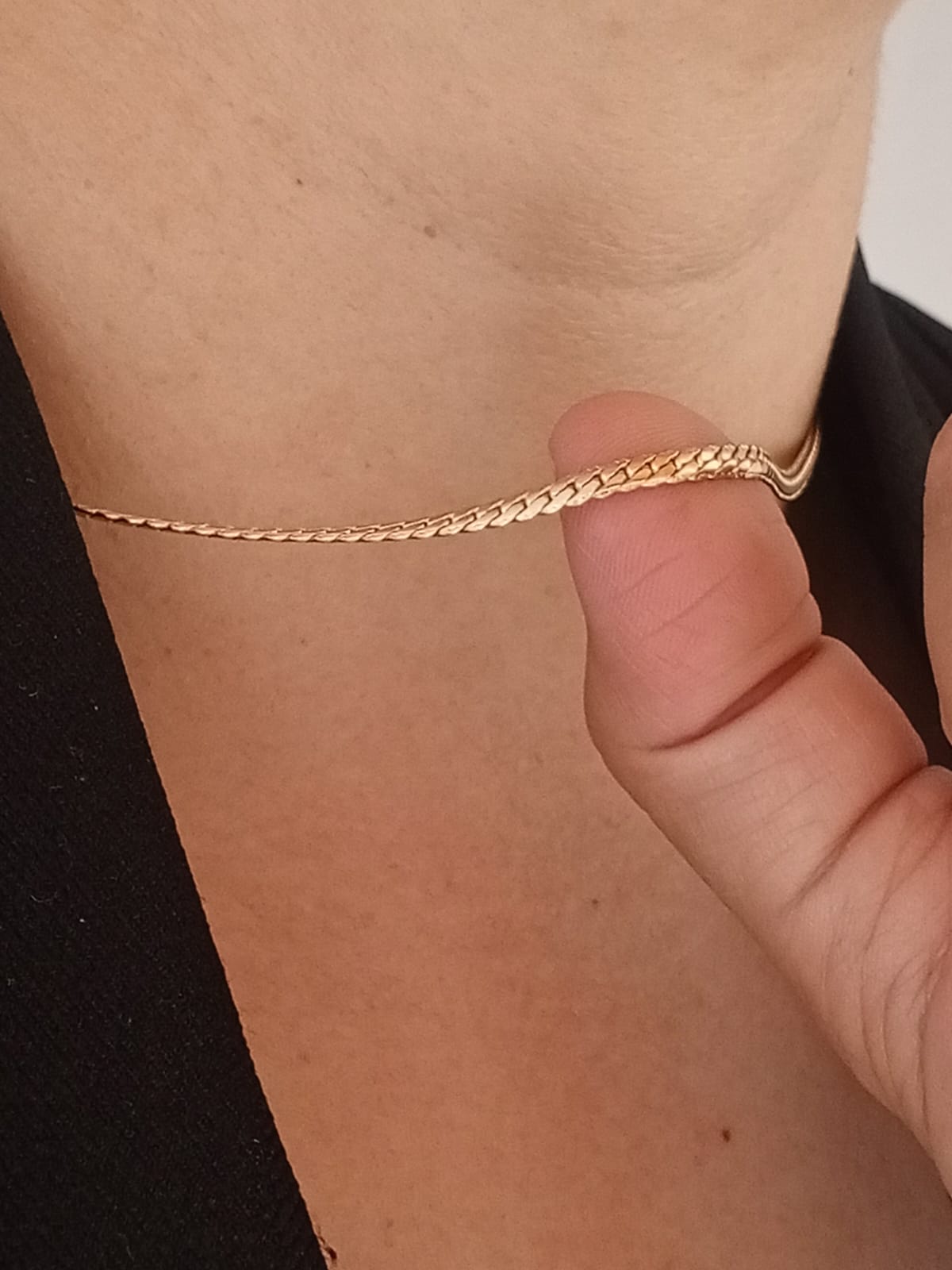 Cadena Tejido Grabado 3mm 45cm