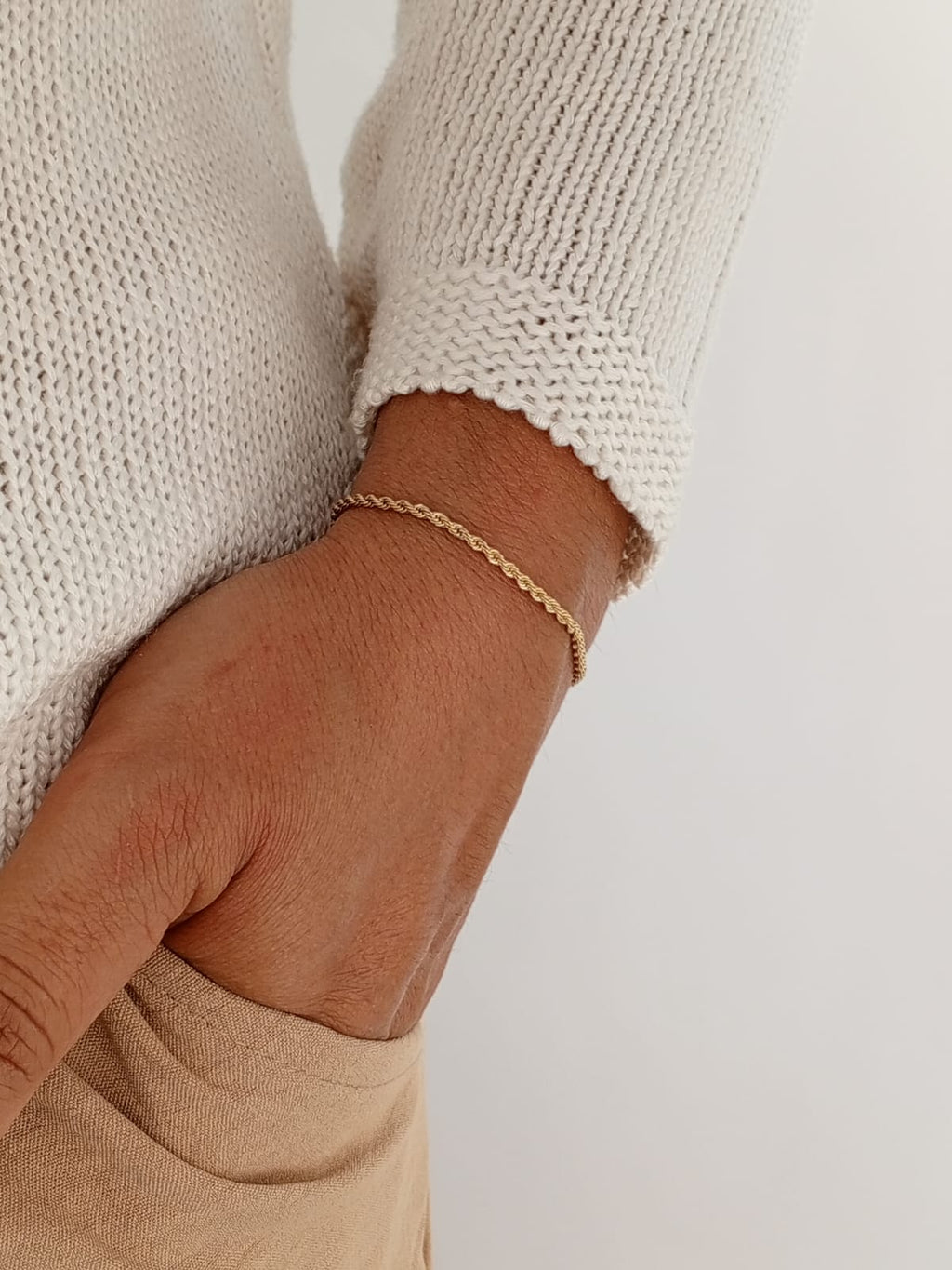Pulsera Tejido Lazo 2mm 17cm