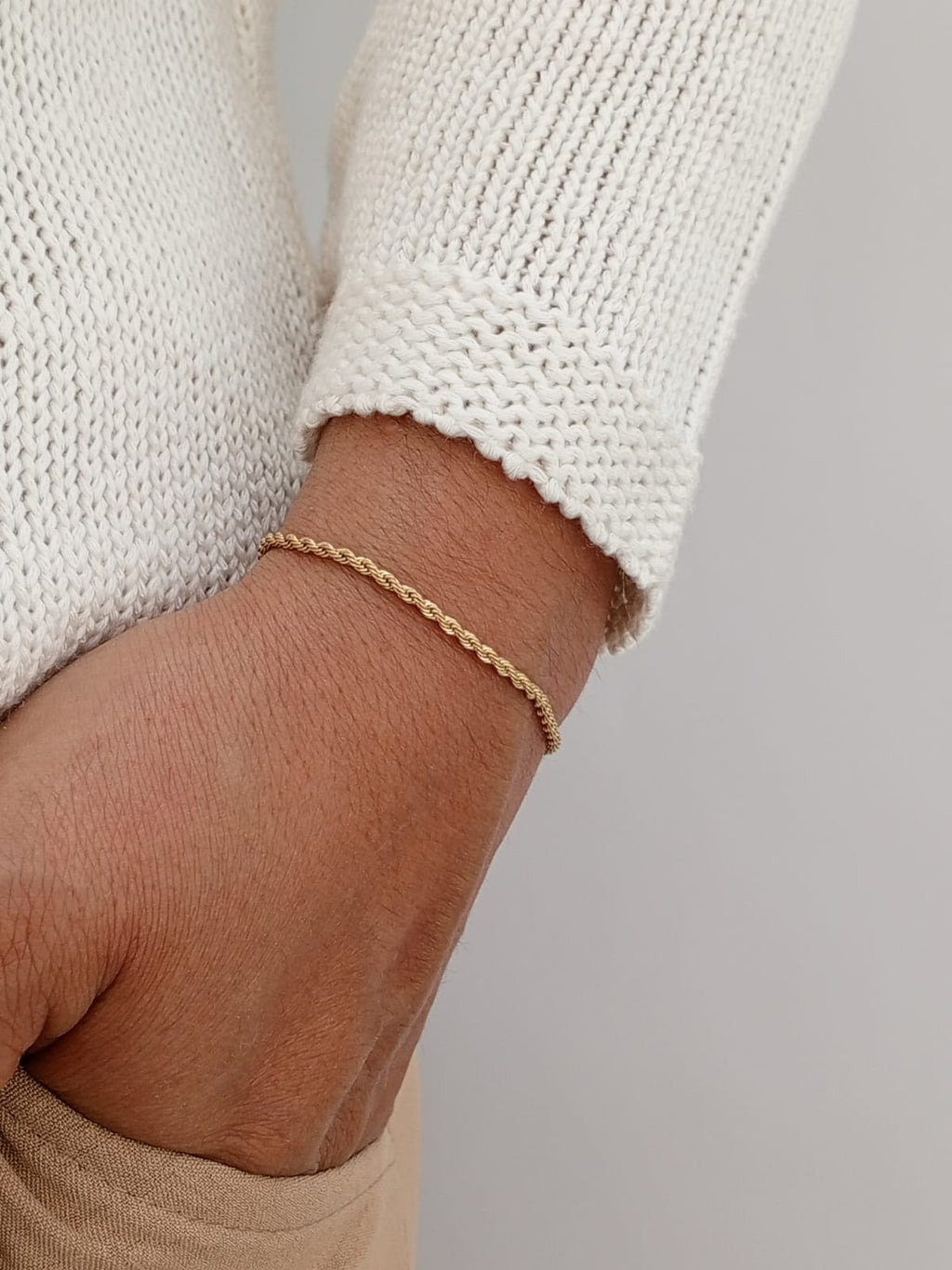 Pulsera Tejido Lazo 2mm 17cm
